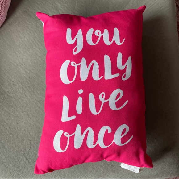 Other - Bright Pink YOLO Cushion